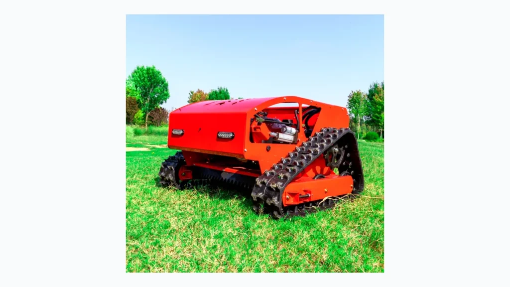 Remote control lawn mower product for landscaping
